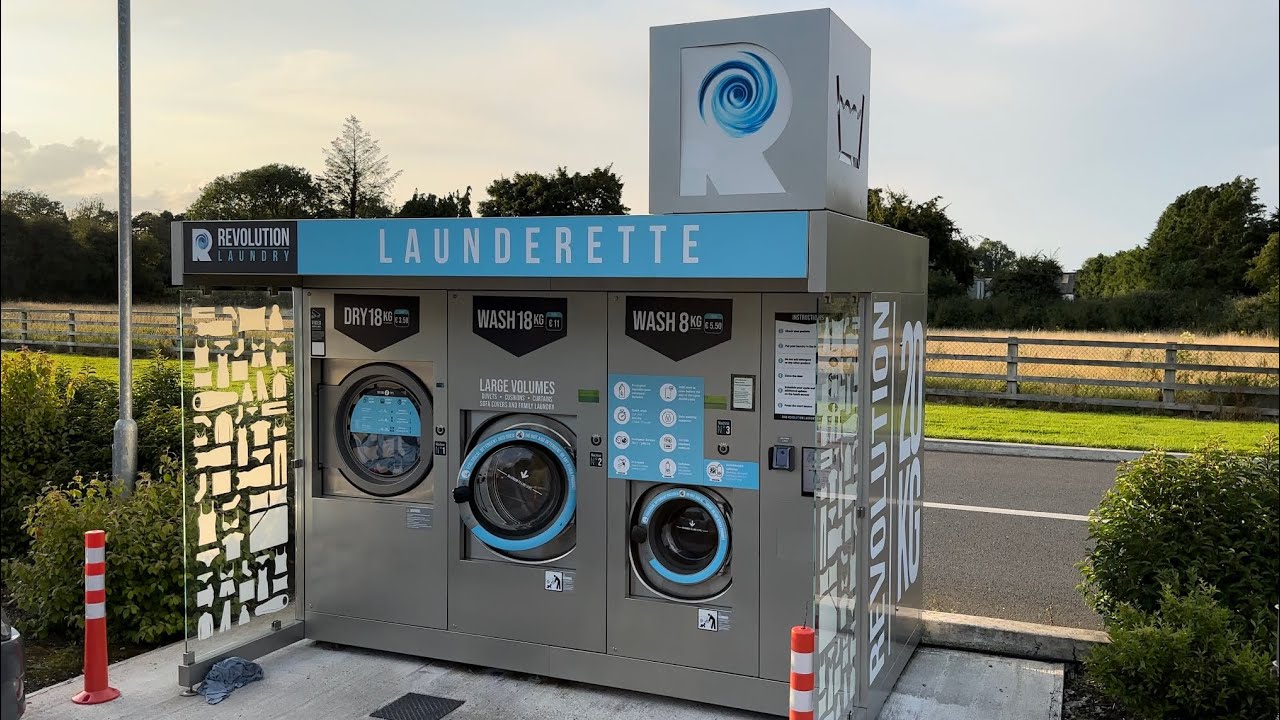 Launderette 24/7 - Trying a vending washing machine #washing