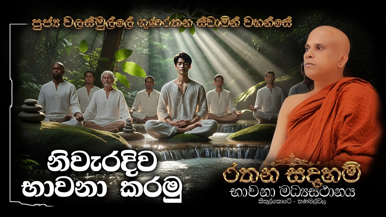 Ven Walasmulle Gunarathana Thero | නිවැරදිව භාවනා කරමු