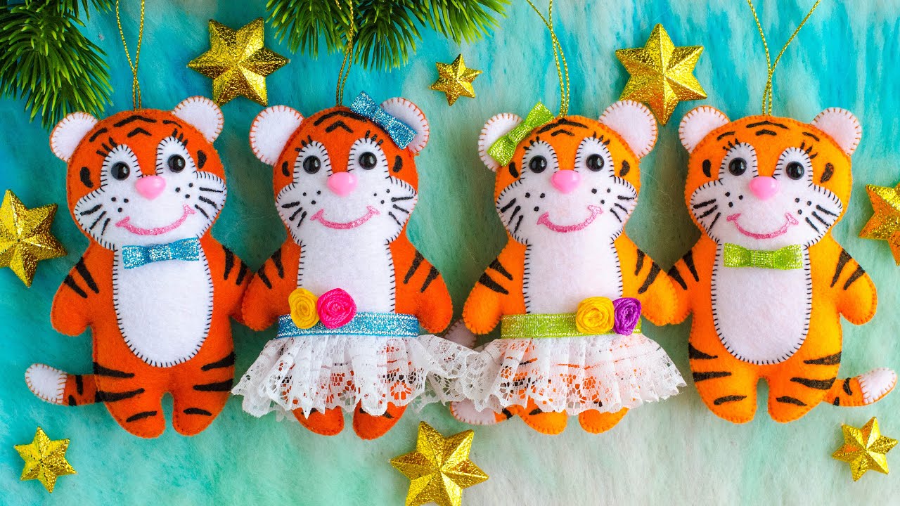 🐯 МИЛЫЕ ТИГРЯТА из ФЕТРА 🔥 СИМВОЛ 2022 своими руками