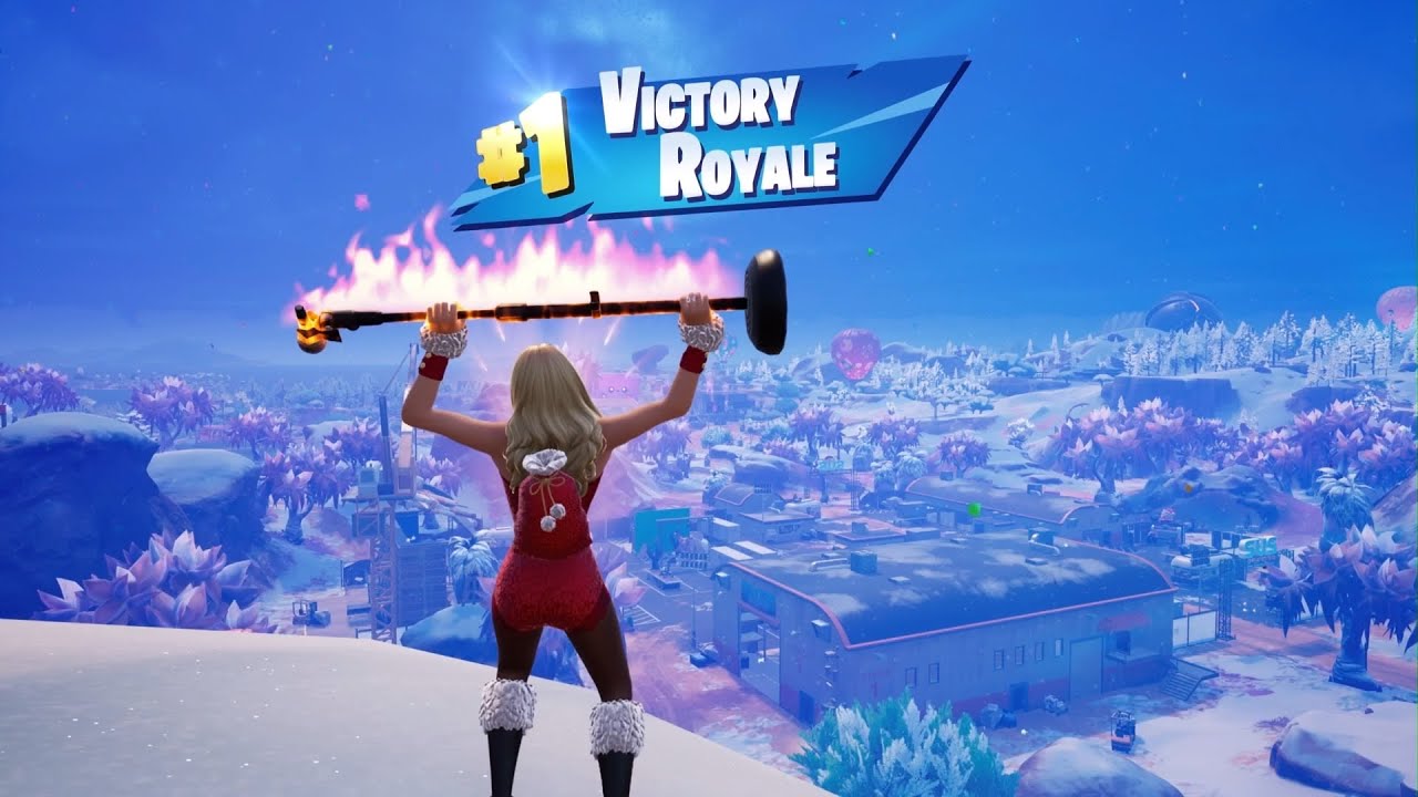 *NEW* HAT OFF SANTA 'BRINA SKIN IN FORTNITE PS5 + A VICTORY ROYALE WIN! (SOLO)