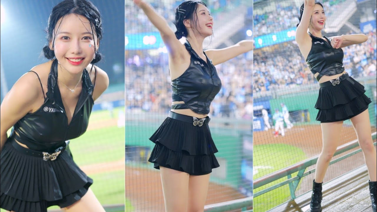 李雅英《我們是富邦angels你又是誰~特地彎腰看鏡頭超sweet美背也很sweat~愛了愛了~》20240427重裝戰將 新莊棒球場 富邦 fubon angels