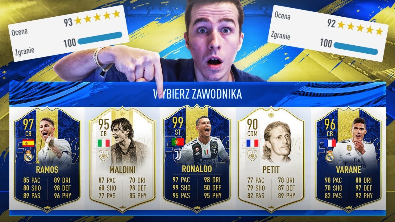 TOTY RONALDO! M&Oacute;J REKORDOWY DRAFT! 3x TOTY + 4 IKONY! | FIFA 19 ULTIMATE TEAM