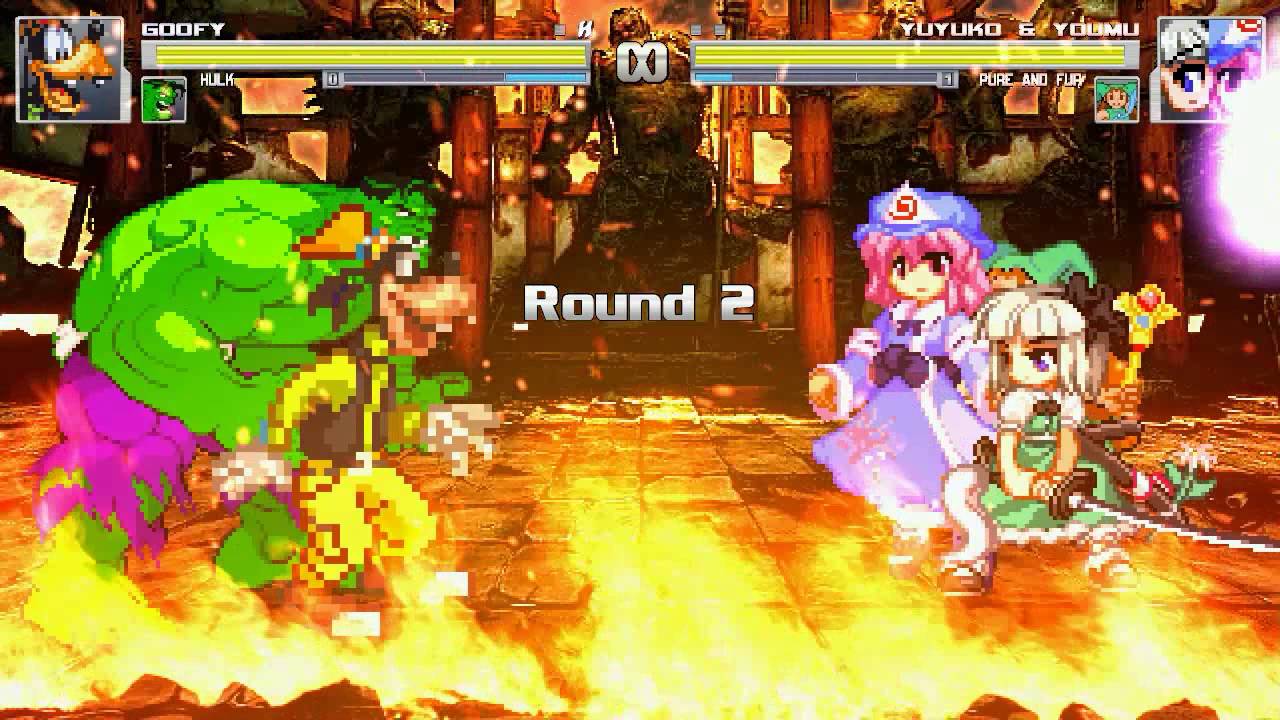 AN Mugen #84: Goofy & Hulk VS Yuyuko & Youmu & Pure & Fur