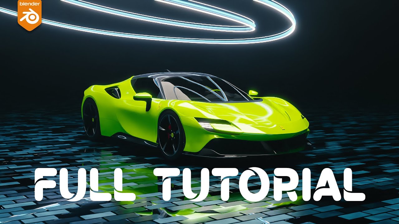 FERRARI SF90 3D ANIMATION TUTORIAL | Blender | FREE PROJECT FILE