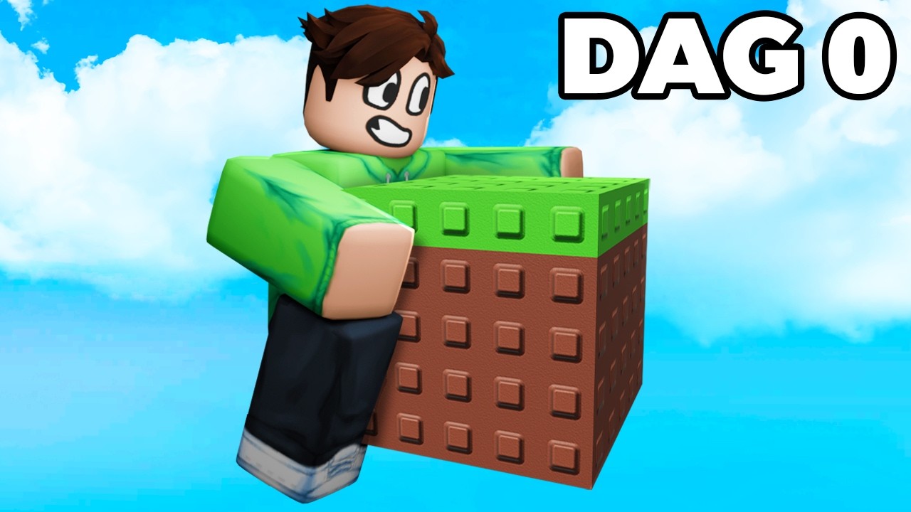 Överlever 100 dagar i Roblox på ETT BLOCK