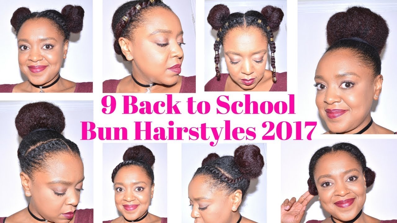 9 BACK TO SCHOOL BUN HAIRSTYLES 2017 for MEDIUM LENGTH NATURAL HAIR | THE CURLY CLOSET