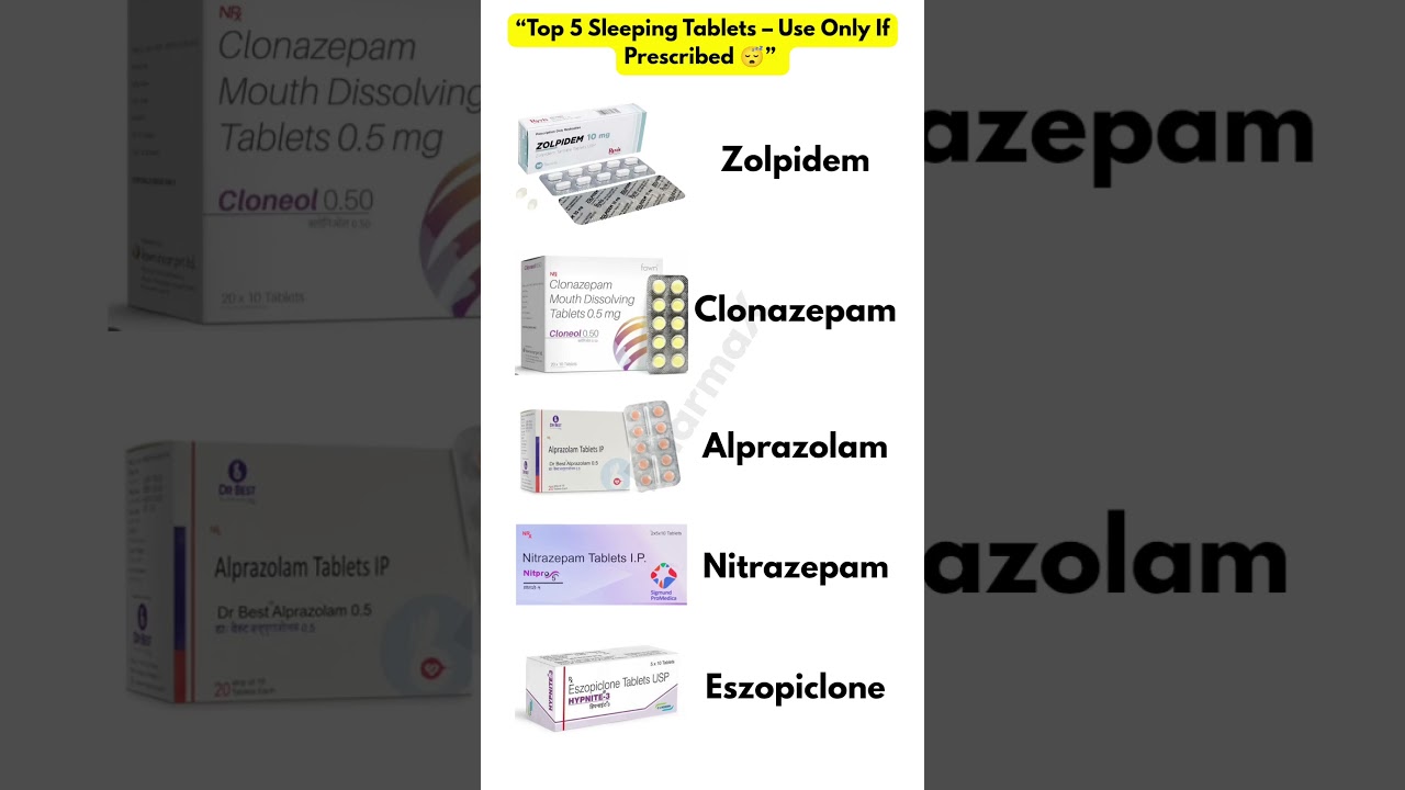 &ldquo;Top 5 Sleeping Tablets &ndash; Use Only If Prescribed 😴&rdquo; #shorts #youtubeshorts #sleepmedicine