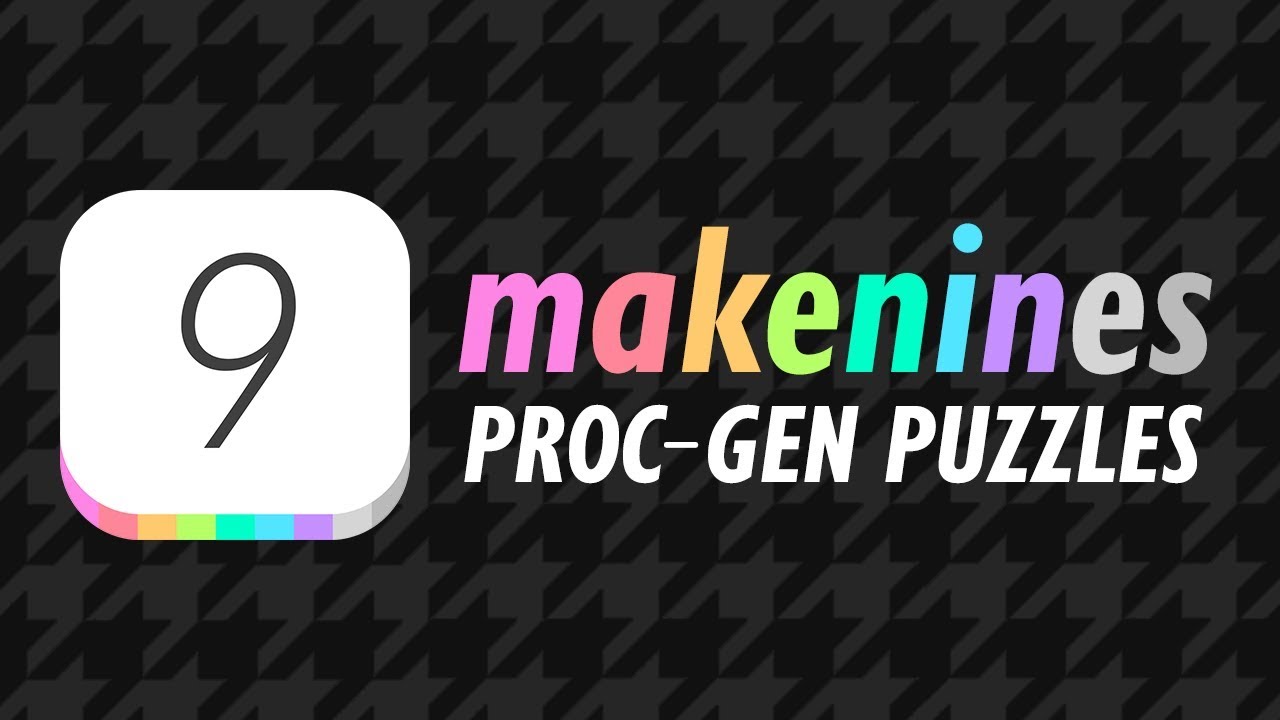 How I procedurally generated puzzles in "makenines"