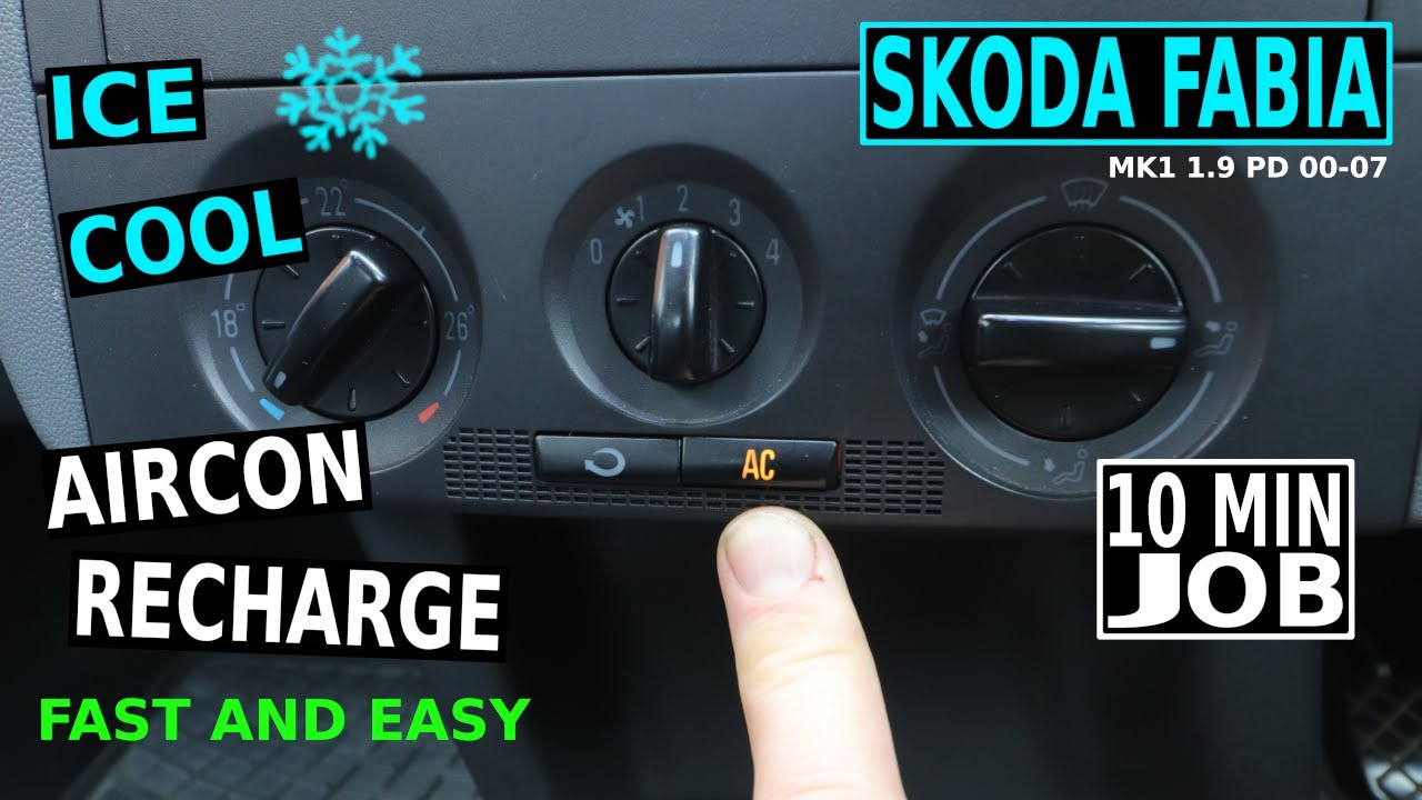 SKODA FABIA AC Re-Gas Recharge Super Cool  (Mk1 1.9 PD engine)