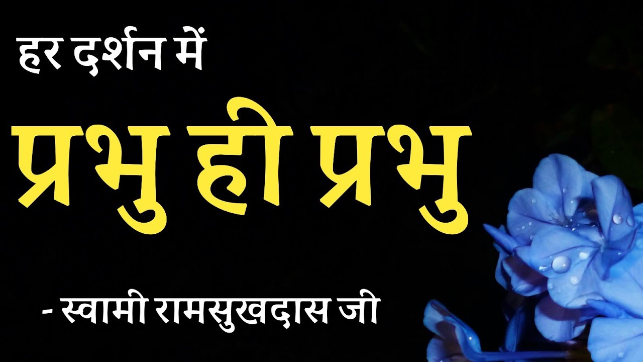 हर दर्शन में प्रभु ही प्रभु ! स्वामी रामसुखदास जी ! 
