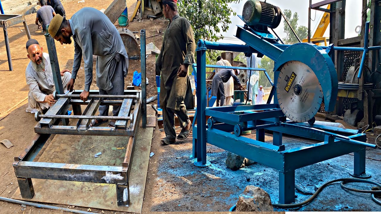 Super Hardest ! Stone Cutting Machine Fully Making Process in Local Work 