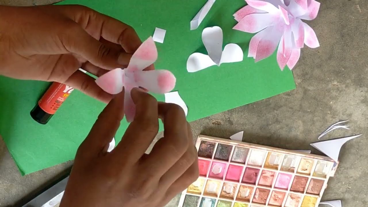 Make beautiful flowers with paper sheets | diy art | air crafts | Bloom Muse Art 