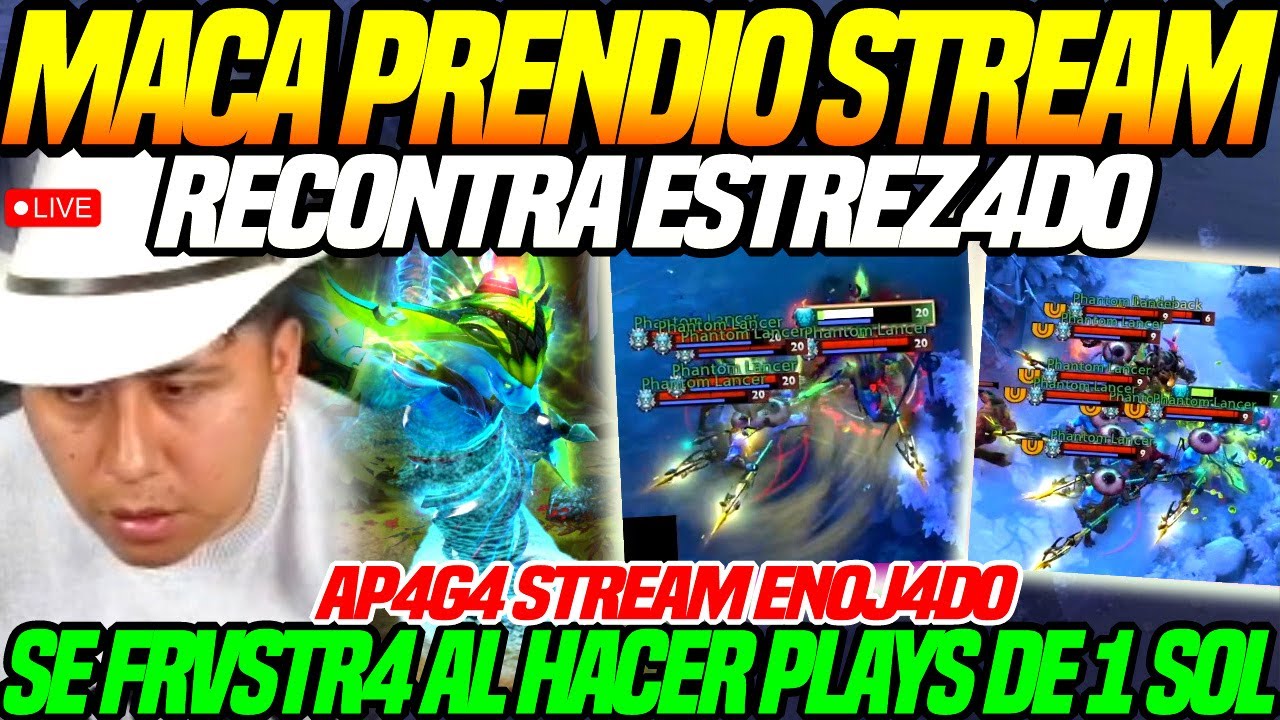 😲MACARIUS se PUSO a DOTEAR RECONTR4 ESTREZ4D0😲SE FRVSTR4 al HACER PLAYS d 1sol, AP4G0 STREAM EN0J4D0