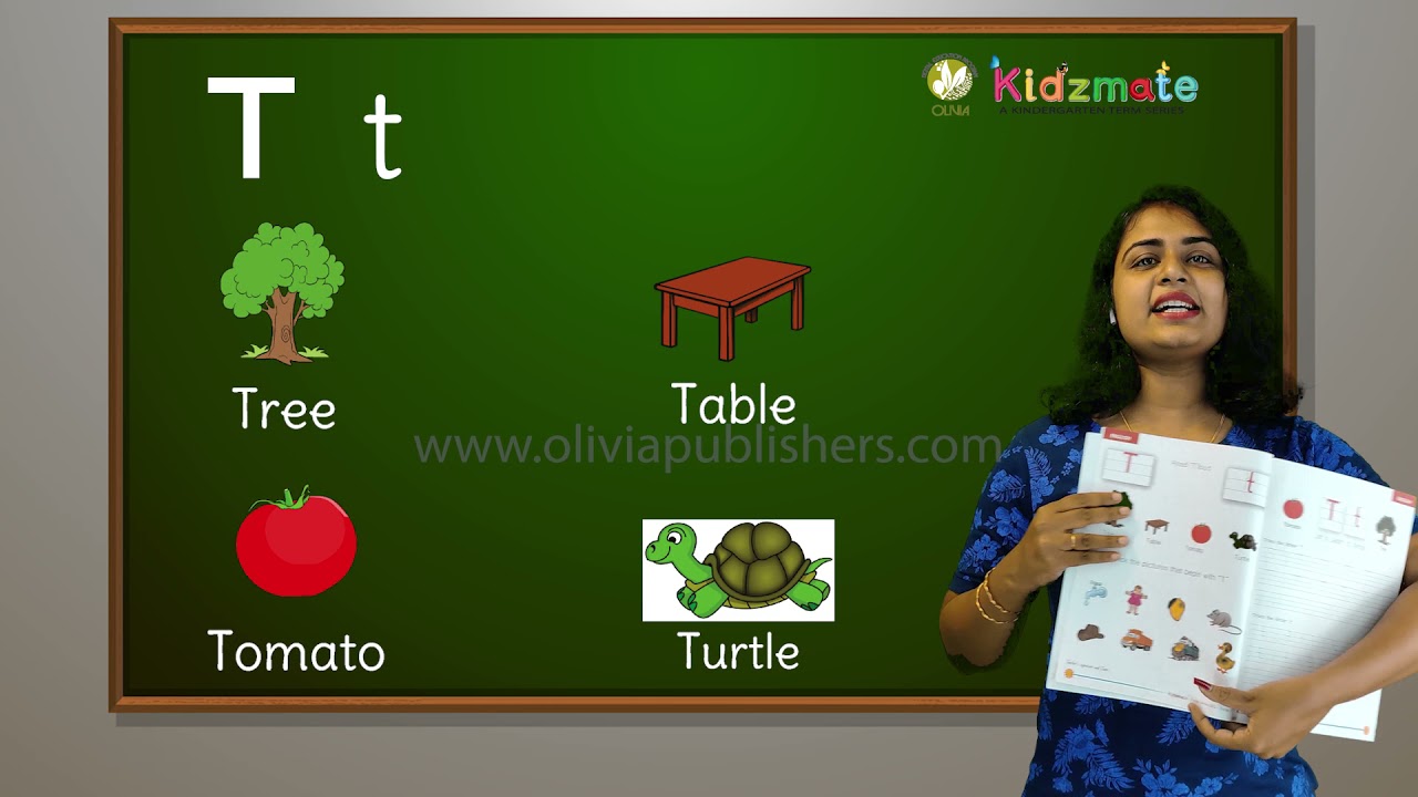 English Alphabet 'T' (Read and Write) - Kidsmate LKG Term 3 English - Digital Education Program.