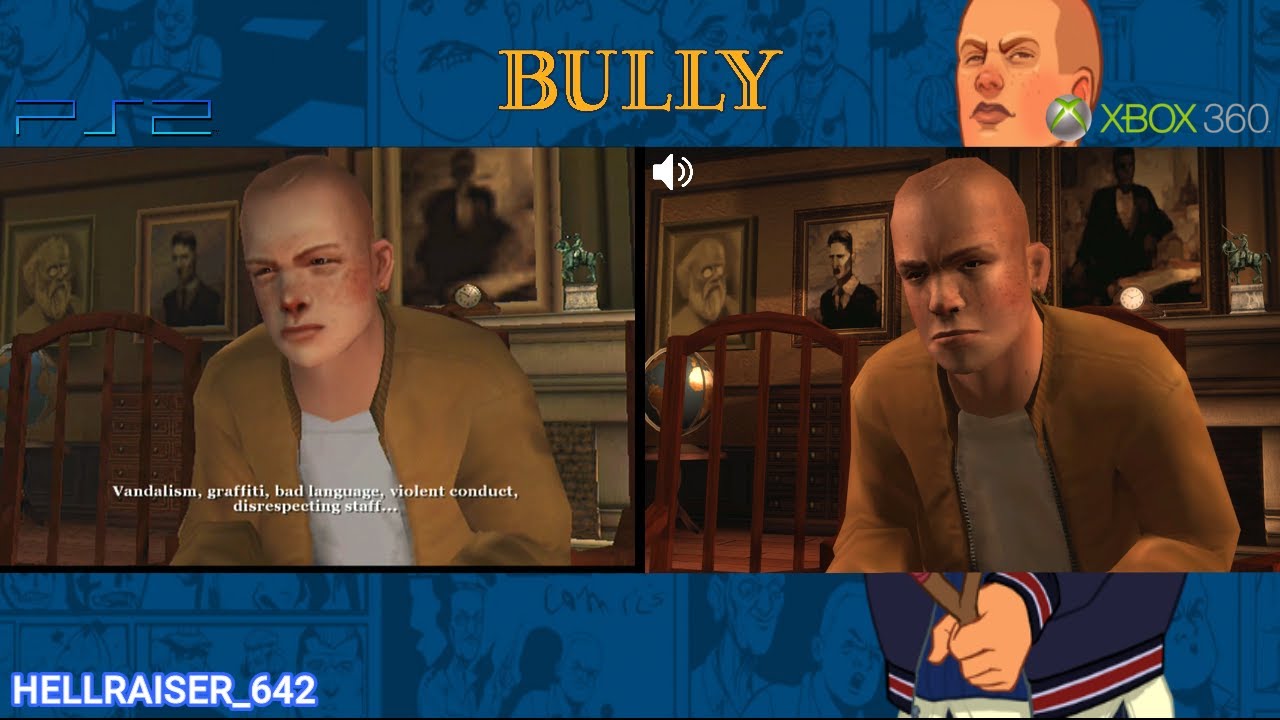 Bully PS2 vs Xbox 360 - Side by Side Comparison