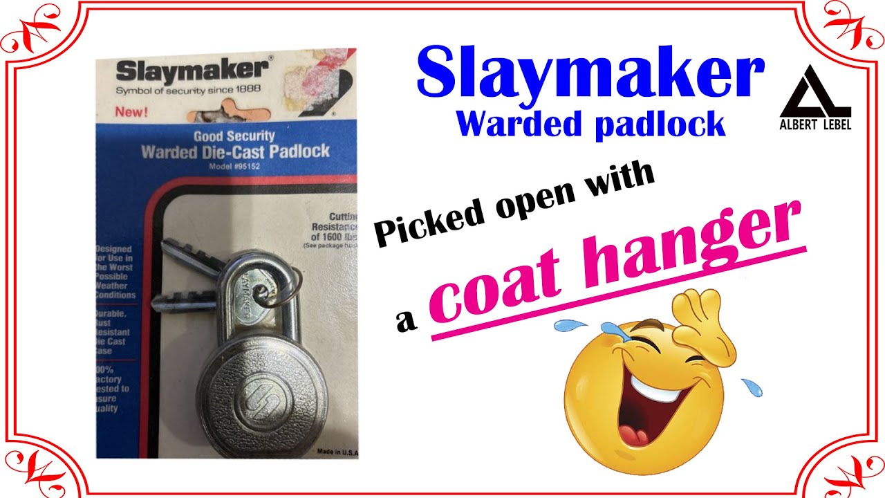 [559] Slaymaker Warded padlock opened with a coat hanger