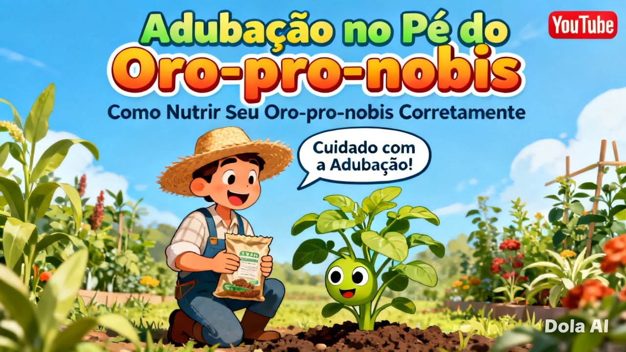 Poda e adubação com composto orgânico no  ora-pro-nóbis 🧑‍🌾🌱💮✂️