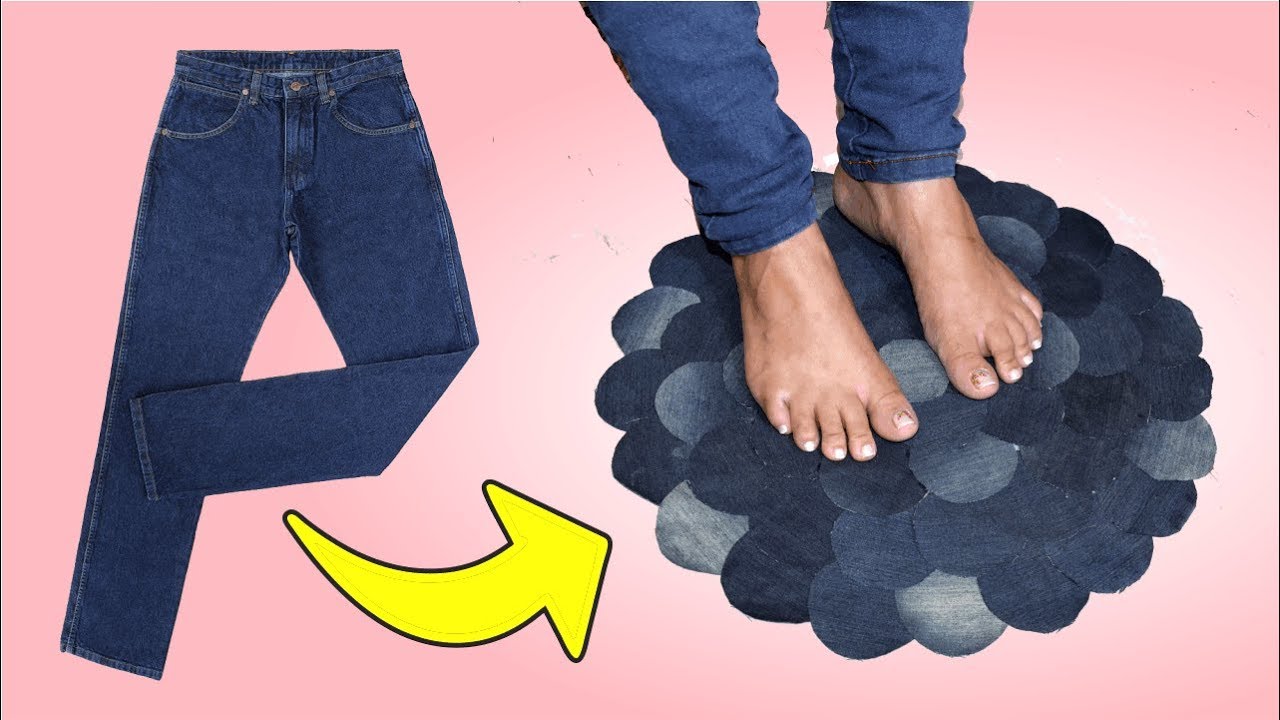 3 TAPETES FÁCEIS DE CALÇA JEANS VELHA | IDER ALVES