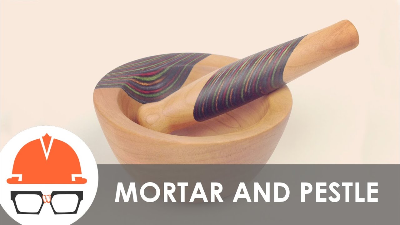 Turning a wooden mortar and pestle on the lathe