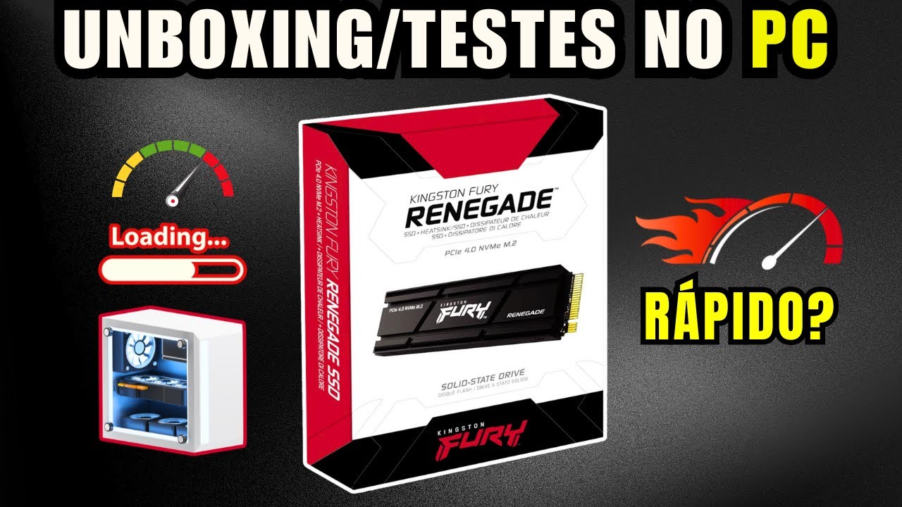 KINGSTON FURY RENEGADE 1TB (UNBOXING/TRANSF. DE JOGOS E LOADINGS NO PC)