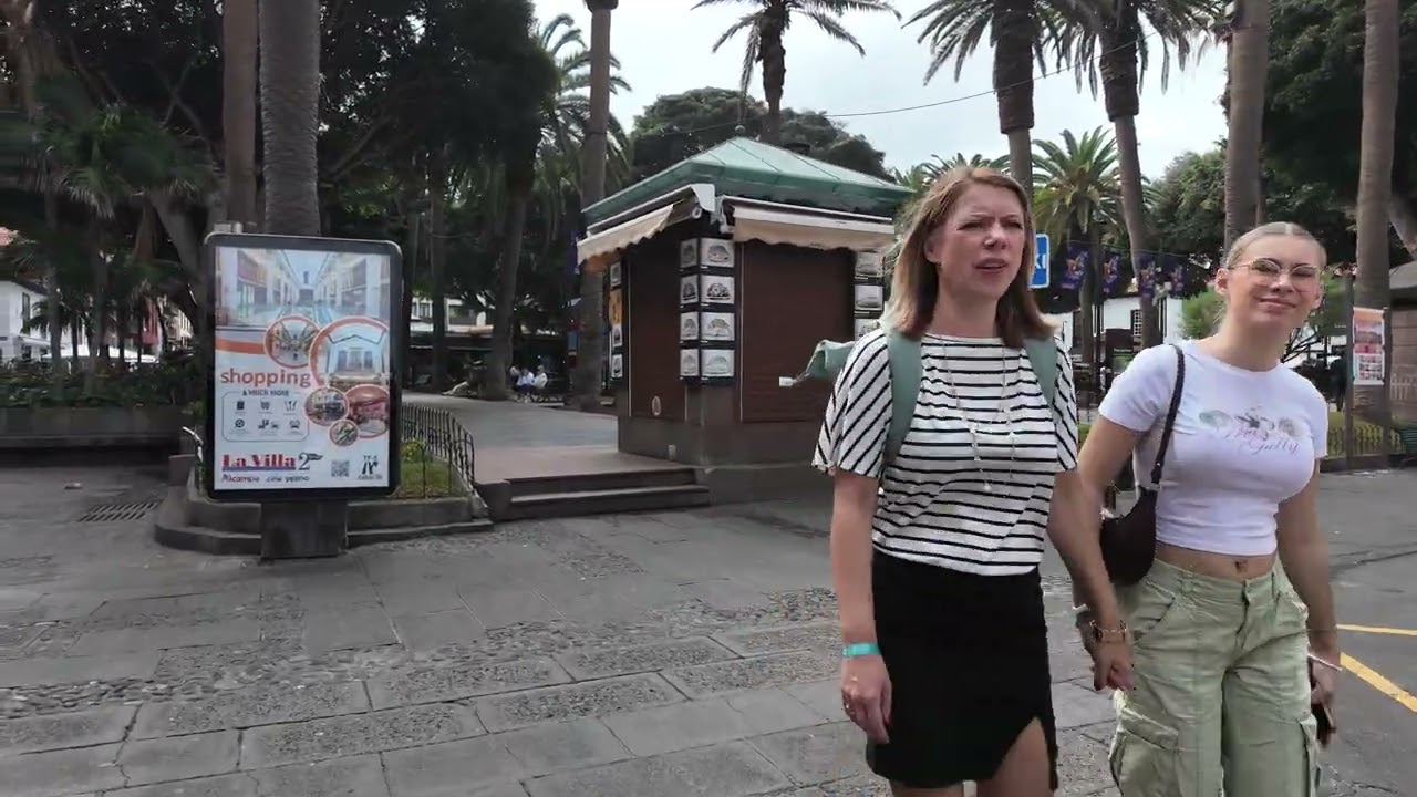 Puerto de la Cruz Spanish City Centre Walk 🇪🇸 Tenerife Canary Islands 4K Walking Tour