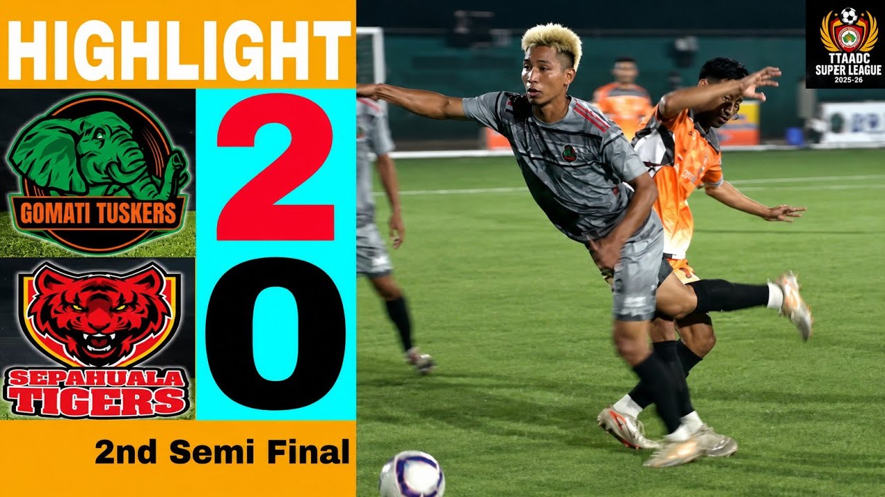 HIGHLIGHT | Gomati Tuskers & Sepahijala Tigers | 2nd Semi Final | TTAADC Super League season 2 