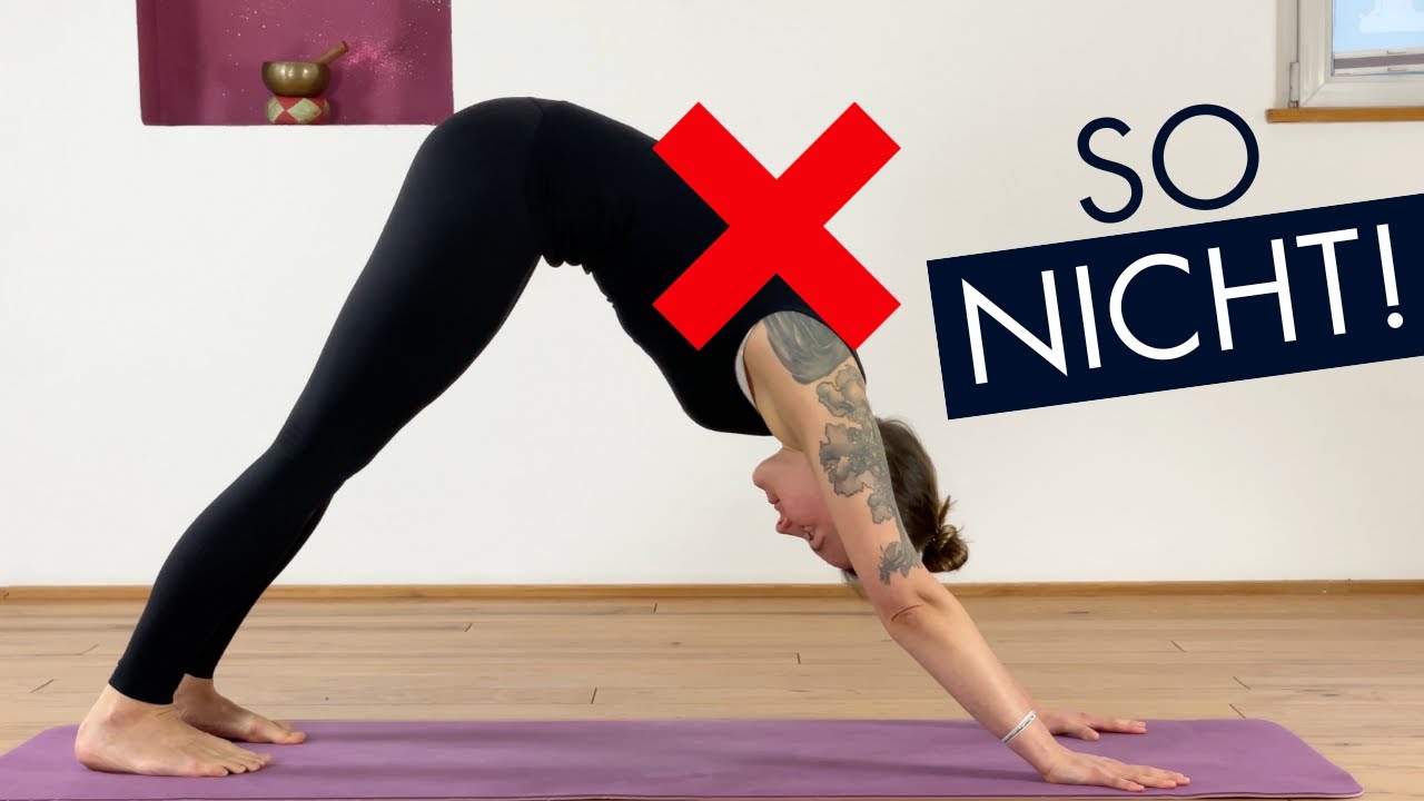 Yoga herabschauender Hund: Vermeide diesen Fehler! Tutorial