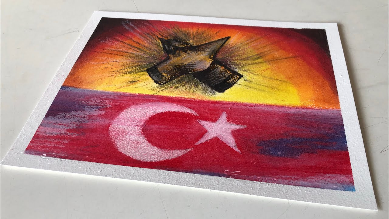 18 Mart Çanakkale’nin Anısına Pastel Boya Çalışması
