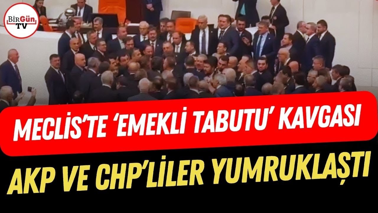 Meclis'te yumruklu kavga! Tabutlu eylem kriz yarattı: AKP ve CHP'liler arasında arbede anları...