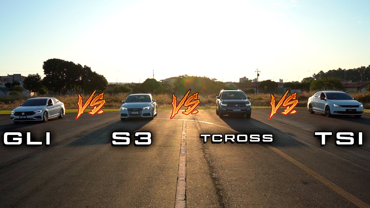 JETTA GLI STAGE 3 VS JETTA TSI STAGE 3 VS AUDI S3 ORIGINAL VS TCROSS DA DISC&Oacute;RDIA
