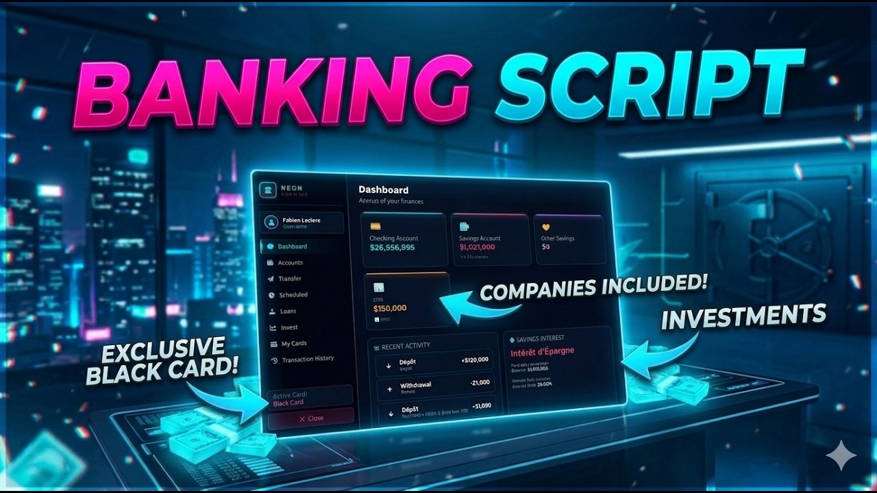 FiveM | PREMIUM BANKING SCRIPT  ( ESX / QBX )