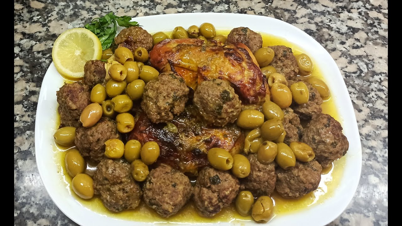 طاجين الزيتون و اللحم المفروم.tajine olives et viande hachée. Olives and minced meat tagine #tajine