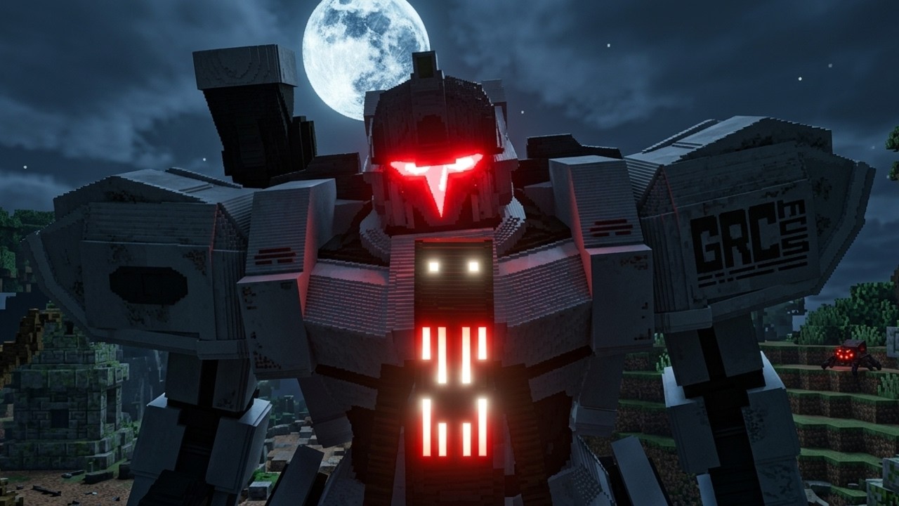 Minecraft Gundam MECH Mod DESTROYS Horror and Boss Mods