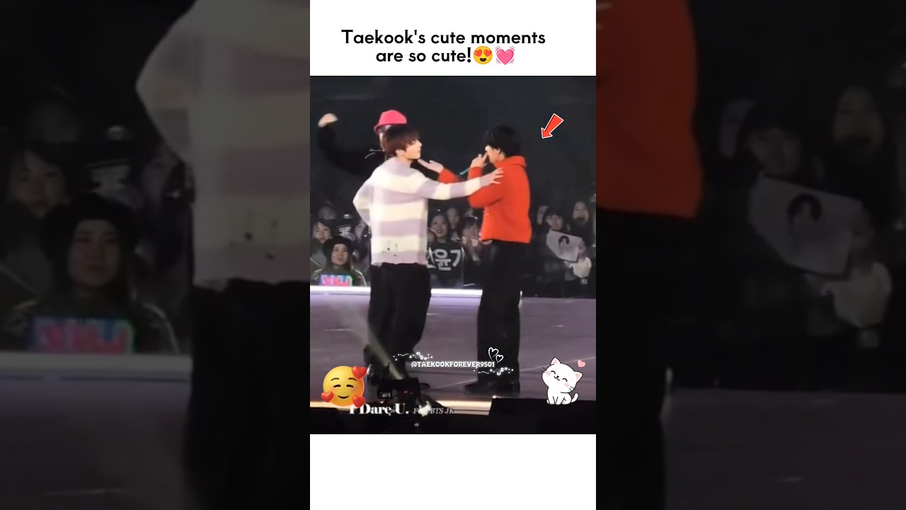 Taekook's cute moments are so cute!😍💓#shorts #taekook