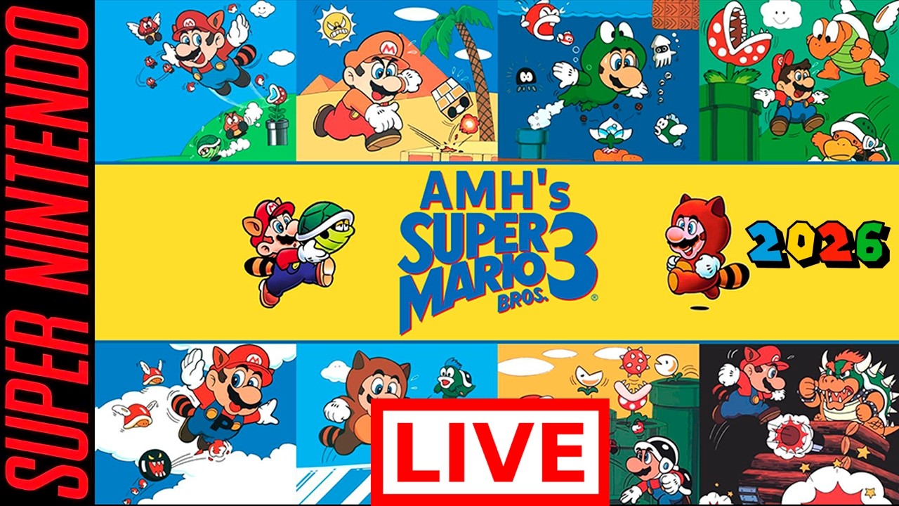 🔴A Fusão de SMB3 com SMW: AMH's Super Mario Bros. 3. 100% [ AO VIVO ]