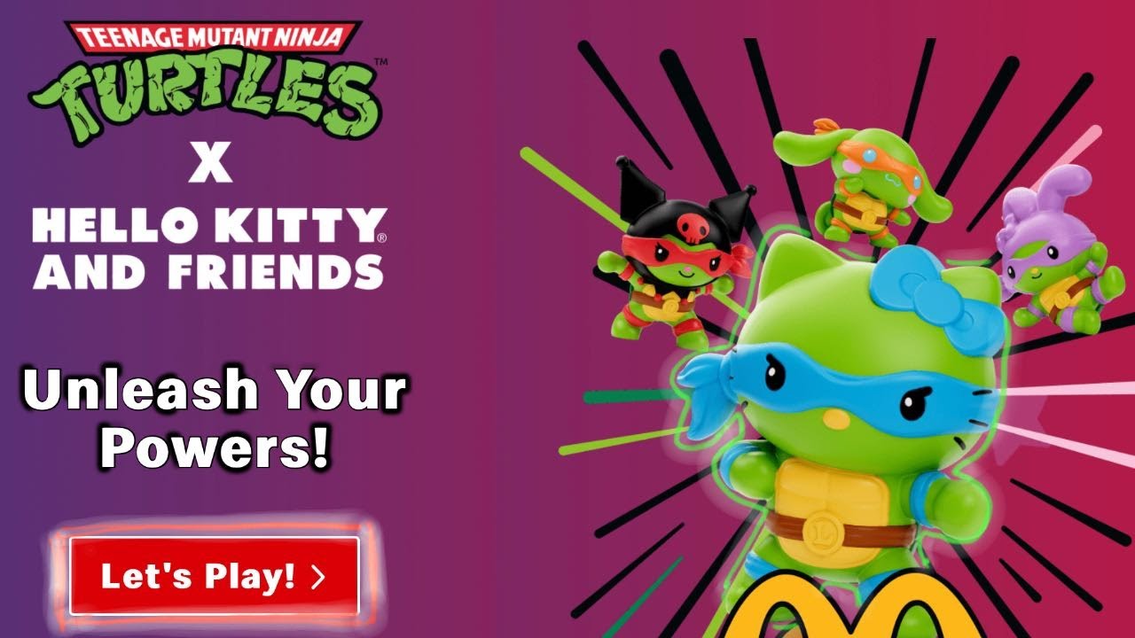 Lets Play!! Hello Kitty x Teenage Mutant Ninja Turtles Happy Meal Game