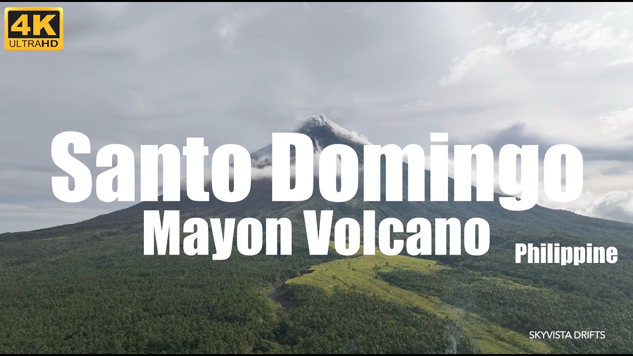 Santo Domingo - Mayon Volcano - Philippines - Drone 4K UHD