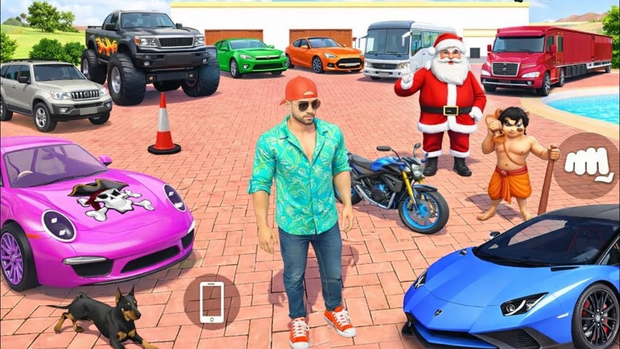 💥Jack and shinchan car collection and truck ride 🤩indian thept aura simulator 🎮