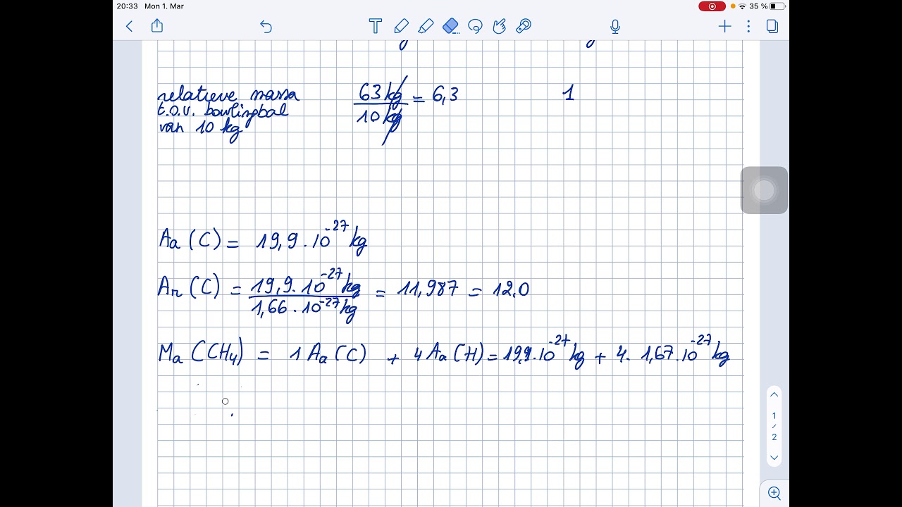 Absolute en relatieve atoommassa