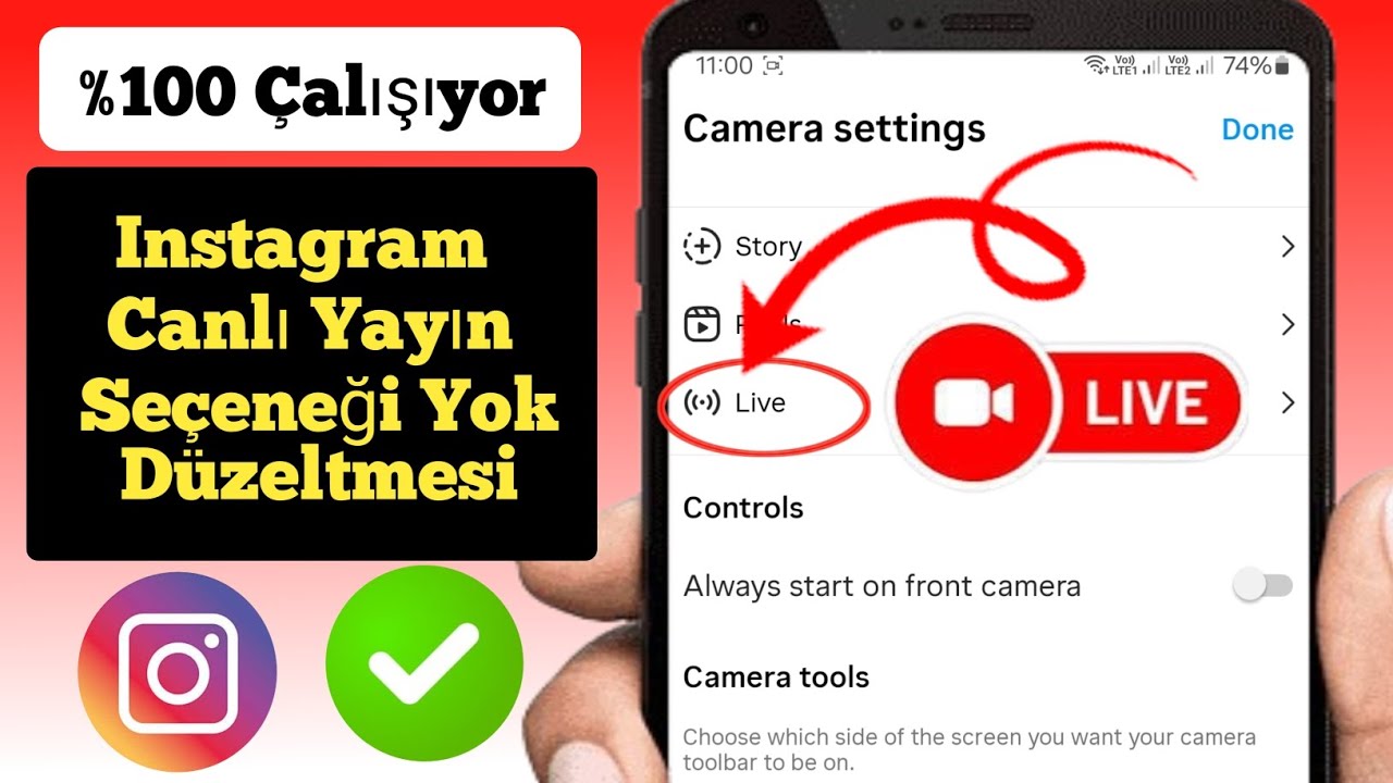 INSTAGRAM CANLI YAYIN SEÇENEĞİ GÖRÜNMÜYOR [DÜZELTİLDİ]