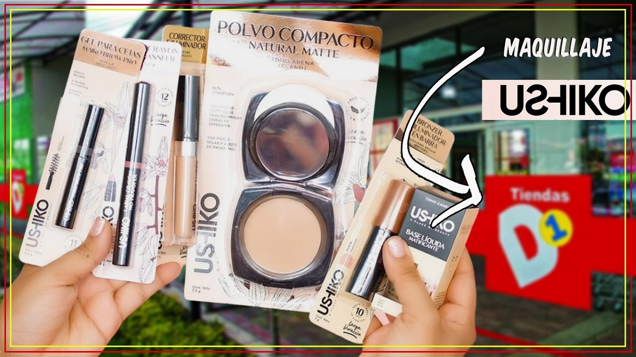 Probando MAQUILLAJE DE TIENDAS D1 - USHIKO 