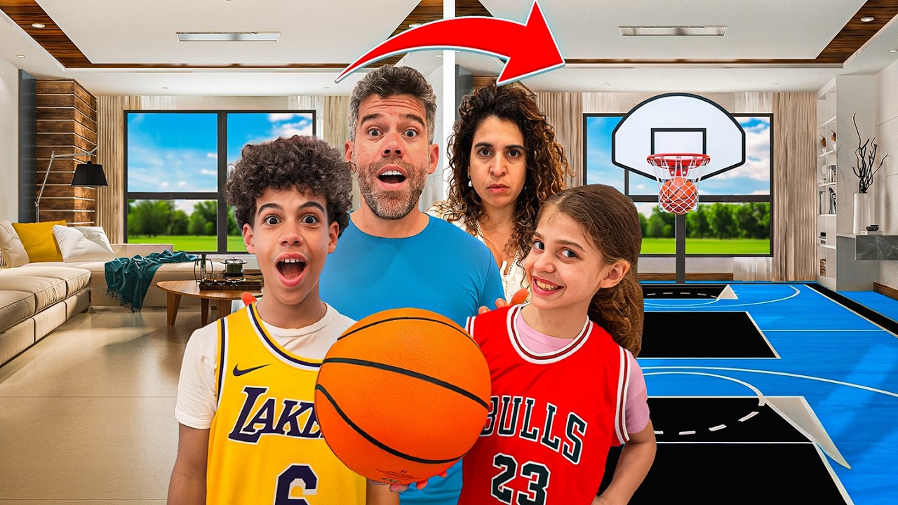 CONVERTIMOS la CASA en un ESTADIO de BASKETBALL!