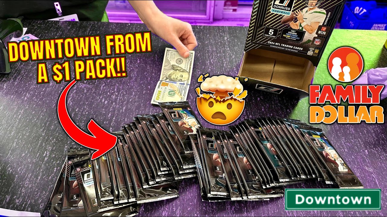 *WE PULLED A DOWNTOWN FROM A $1 PACK?!💰 WE FOUND THE RAREST BOX OF SPORTS CARDS AT FAMILY DOLLAR?!🤯