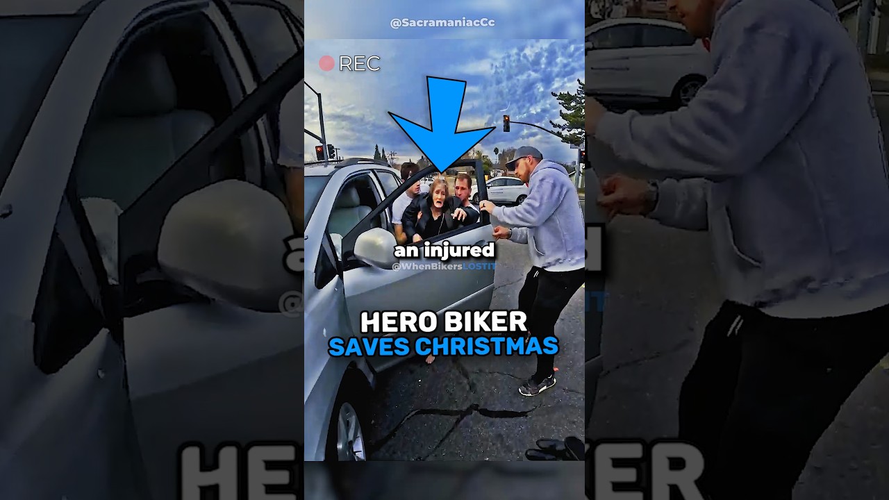Hero Biker SAVES Christmas! 🤯 @SacramaniacCc