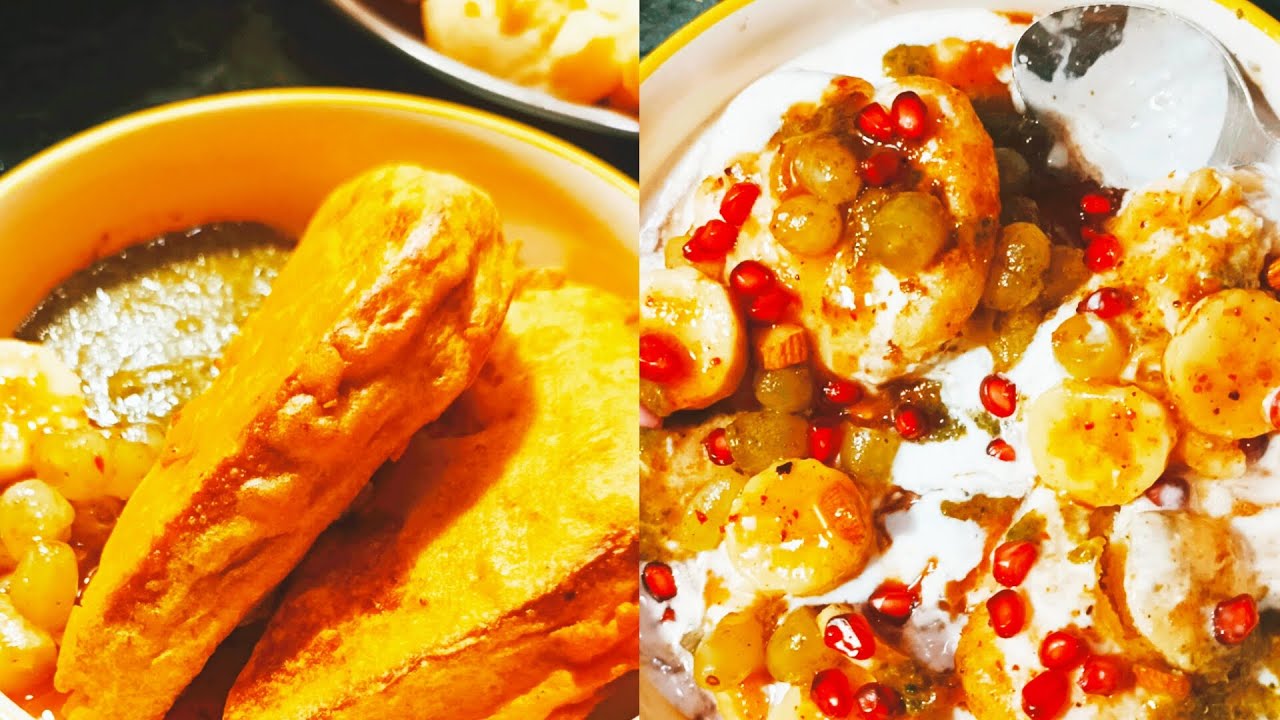 होली पर बनायी चटपटी चाट तीन तरह की #dahivada#breadpkora #papdichaatreci #recipe#@sarikahomekitchen  
