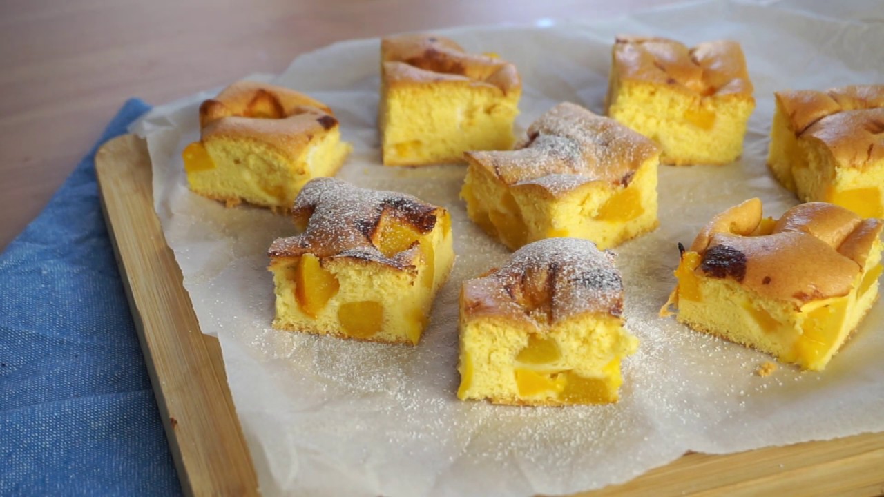 Peach Sponge Cake (gluten free)