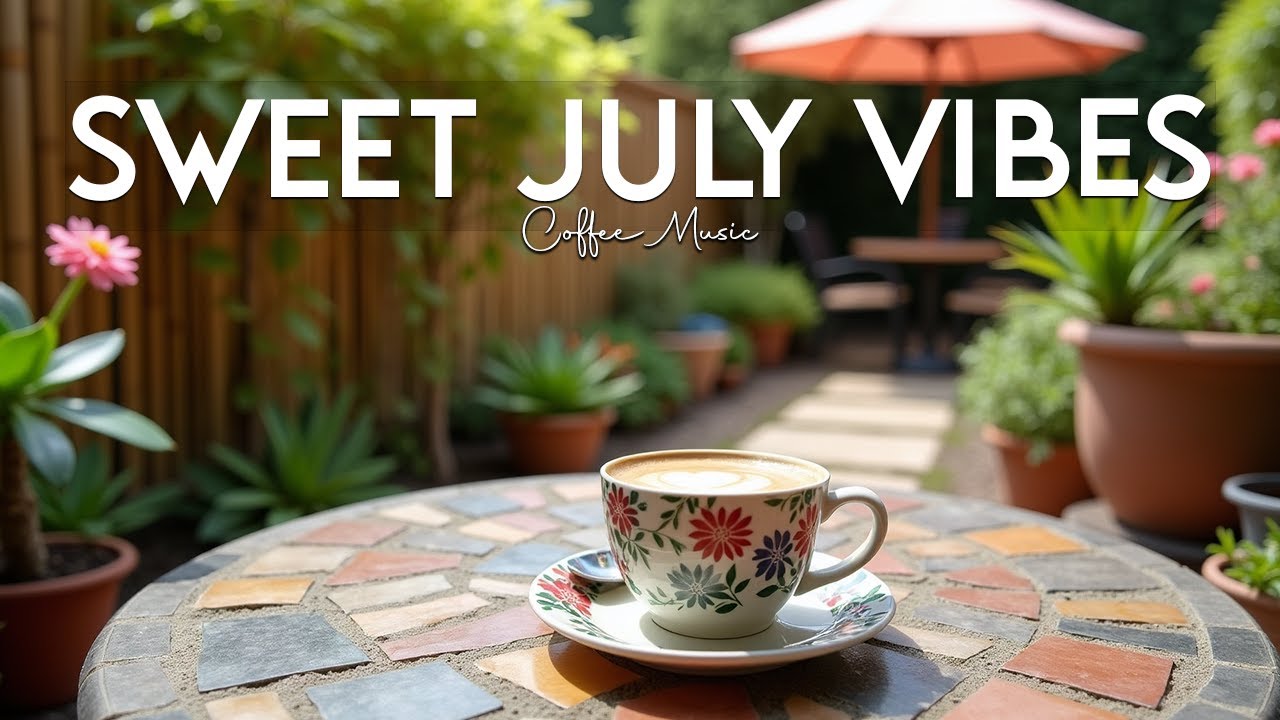 Sweet July Vibes ☕ Peaceful Bossa Nova Coffee Music for Studying, Writing, and Morning Energy