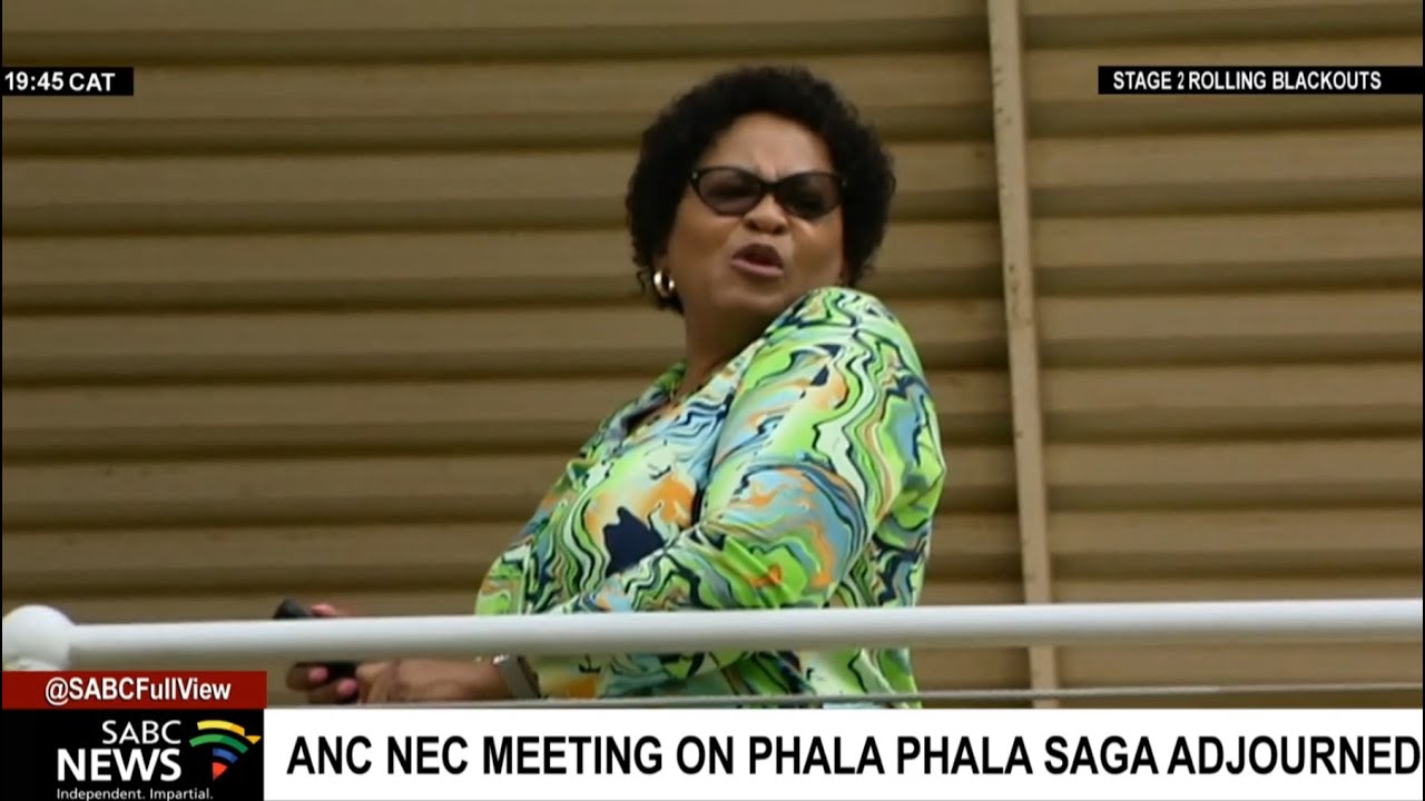 Light moment between Samkele Maseko and Nomvula Mokonyane following adjournment of ANC NEC meeting