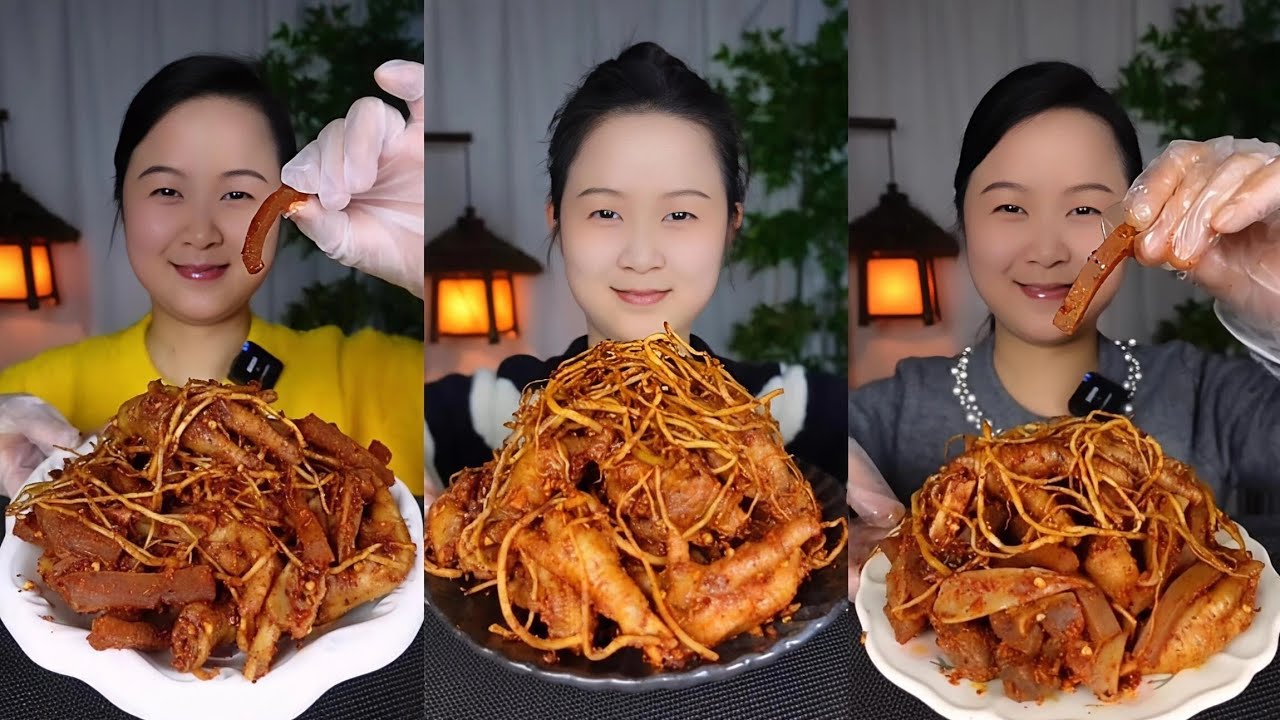 Chinese Food Asmr/ Mukbang Eating Show | Soslu Çin Yemekleri Yeme