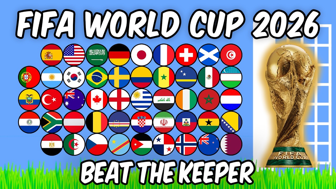 Beat The Keeper - FIFA World Cup 2026 - Algodoo Marble Race